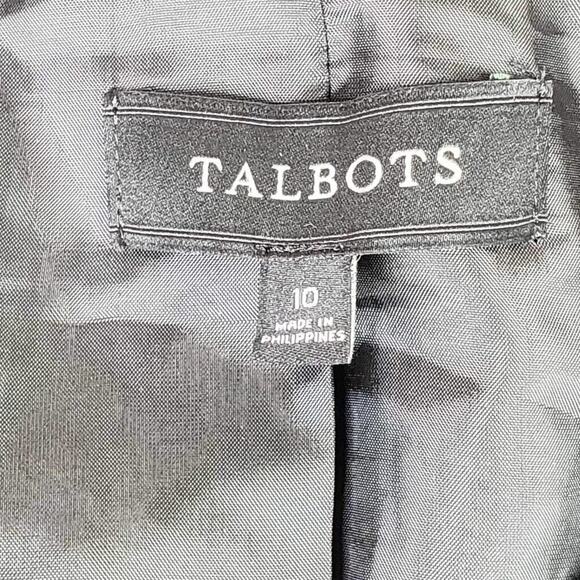 Talbots Blazer Womens Size 10 Black Red Wool Tweed LS Button Up Jacket - Picture 6 of 8
